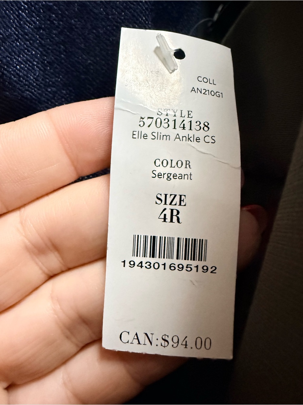 White House Black Market Olive Slim Ankle Pants - Picture 5 of 5